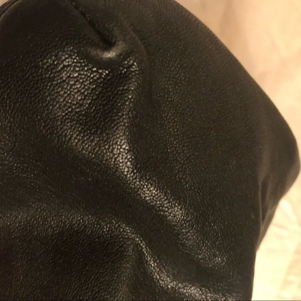 Michael kors black leather clutch bag